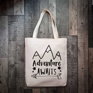 Adventure Awaits Mountain Motif Tote Bag – Two Styles, Ideal Gift for Adventurers