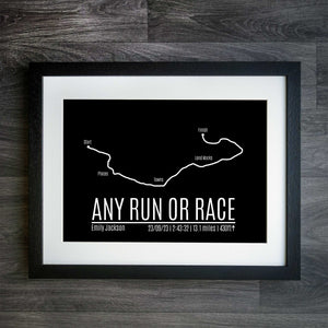 Upload Your Race Personalised Running Print