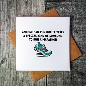 Personalised Anyone Can Run Marathon Card