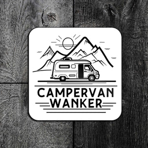 Campervan/Motorhome/Caravan Wanker Premium Cork Backed Coaster
