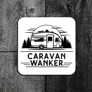 Campervan/Motorhome/Caravan Wanker Premium Cork Backed Coaster