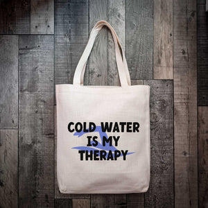 Cold Water Is My Therapy | Funny Tote Bag For Swimmers