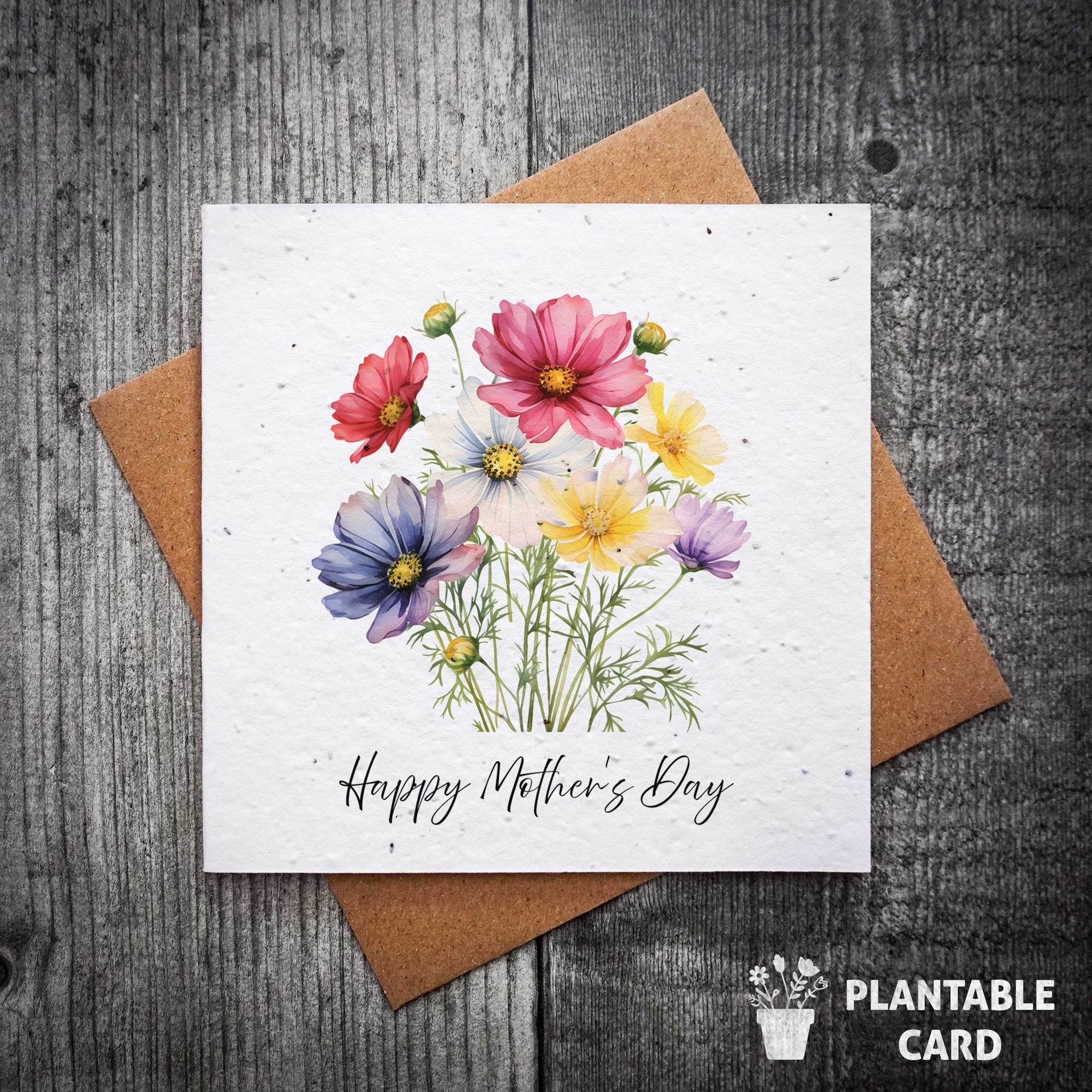 Cosmos Flowers Happy Mother's Day | Plantable Mother's Day Card