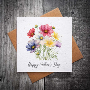 Cosmos Flowers Happy Mother's Day | Plantable Mother's Day Card