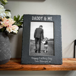 Daddy & Me Personalised Slate Photo Frame