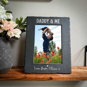 Daddy & Me Personalised Slate Photo Frame