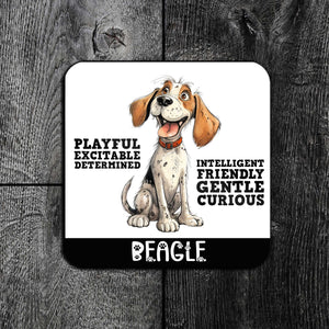 Dog Personality Premium Drinks Coasters | Choose Your Breed