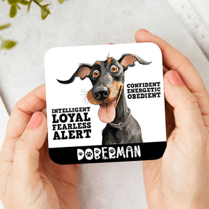 Dog Personality Premium Drinks Coasters | Choose Your Breed