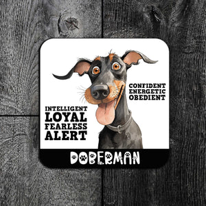 Dog Personality Premium Drinks Coasters | Choose Your Breed