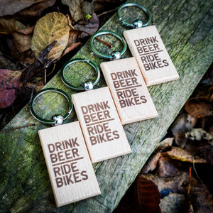 Drink Beer Ride Bikes Cycling Keyring