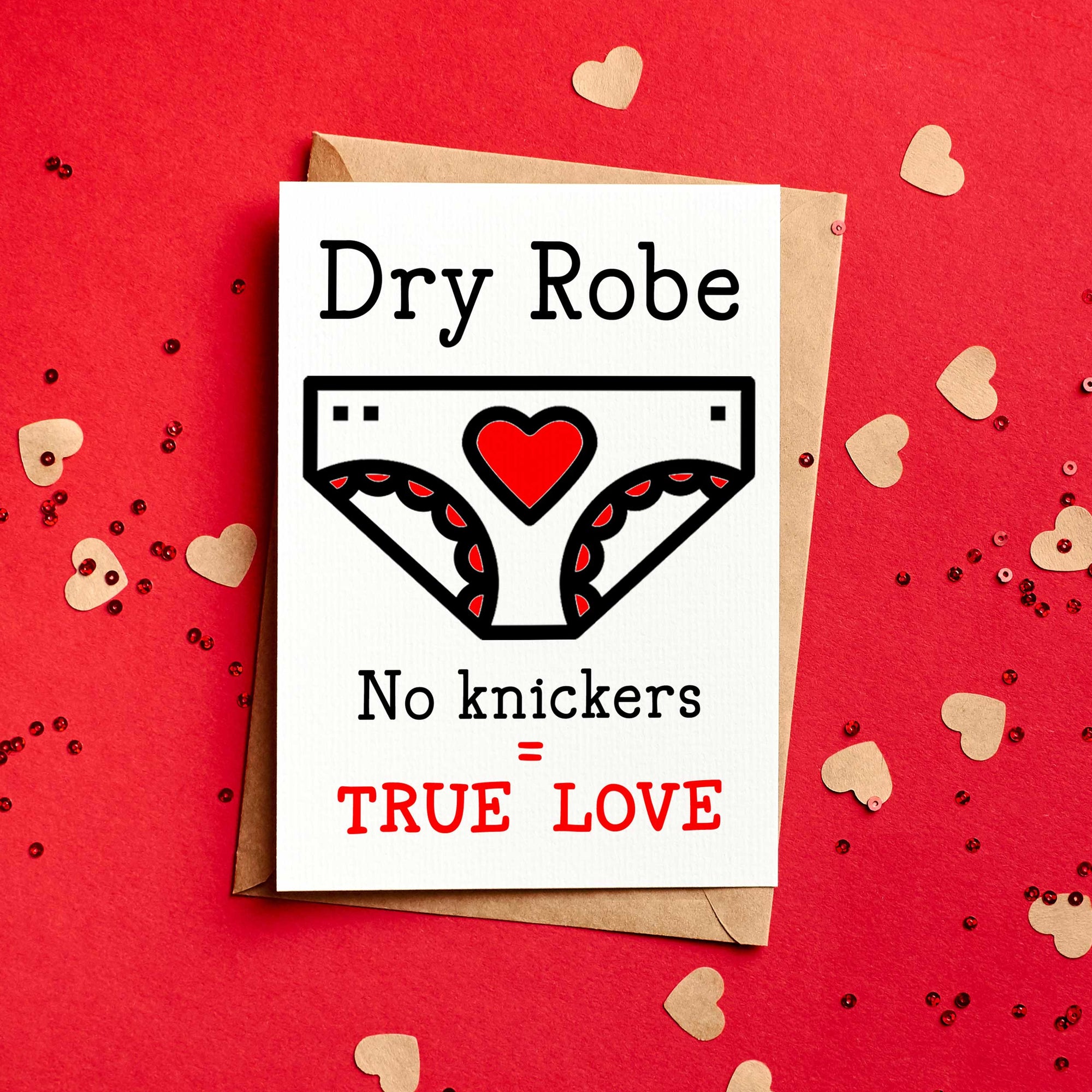 Dry Robe No Knickers True Love Funny Valentine's Card | Wild Swimming Card