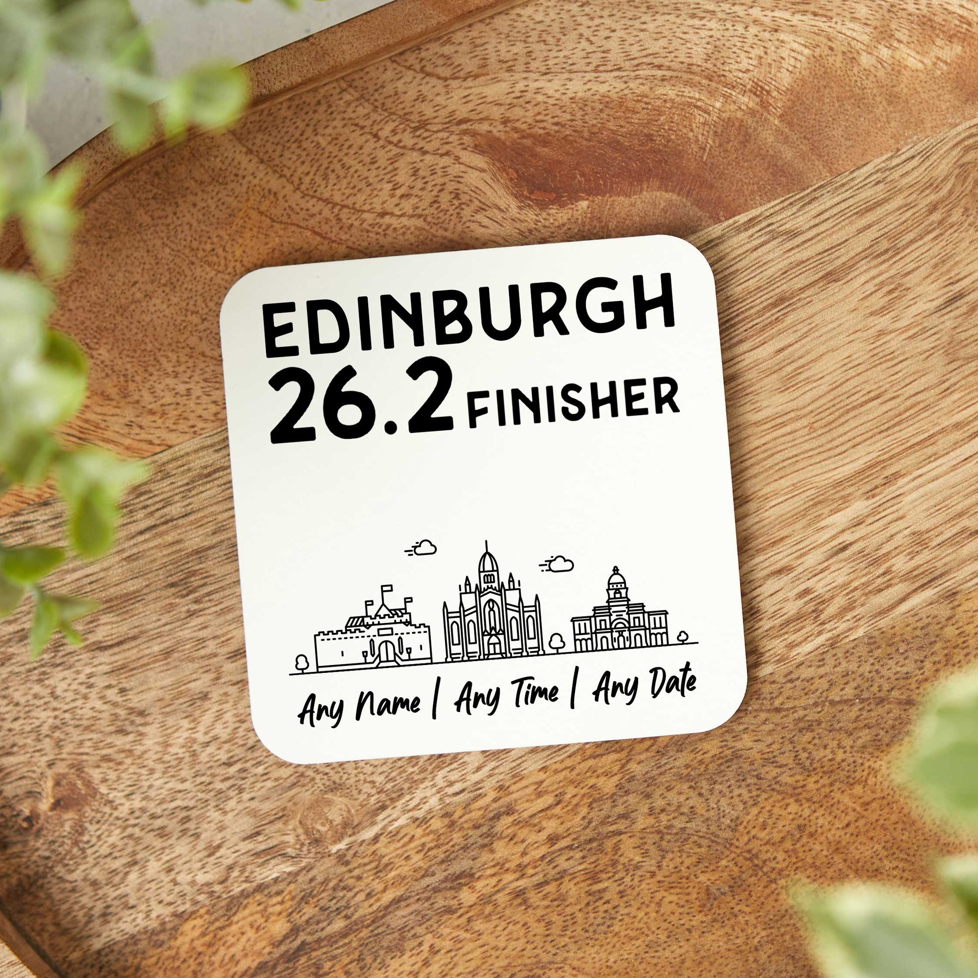 Edinburgh 26.2 Finisher Personalised Skyline Coaster