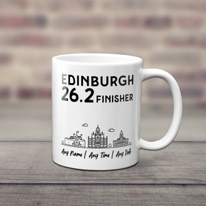 Personalised Edinburgh 26.2 Finishers Mug | Premium Marathon Mug