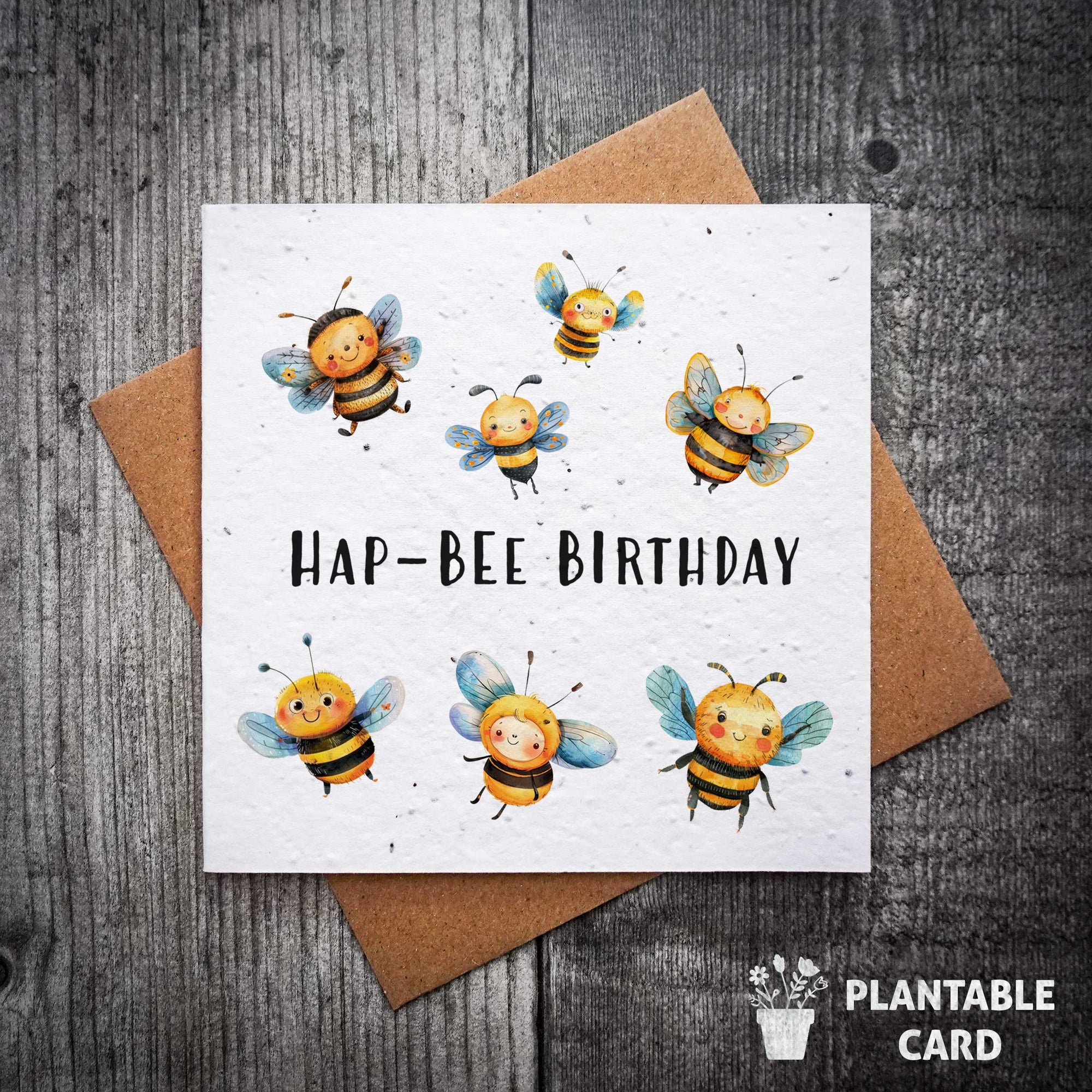 Happ-Bee Birthday Plantable Wildflower Birthday Card | Cards For Bees