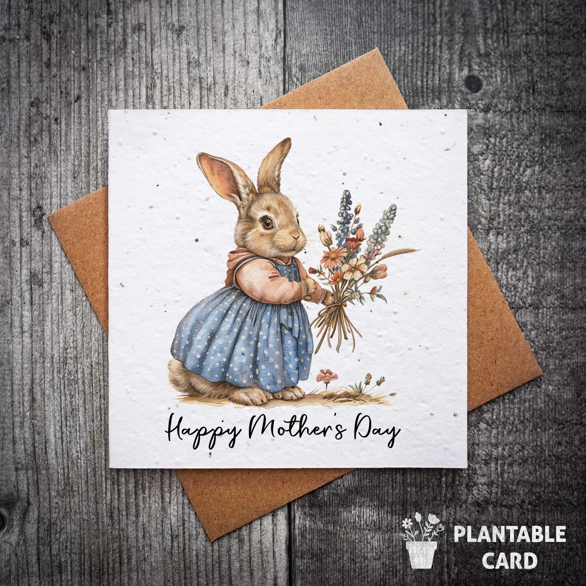 Some Bunny’s Bringing Flowers Mother's Day Card | Plantable Mother's Day Card