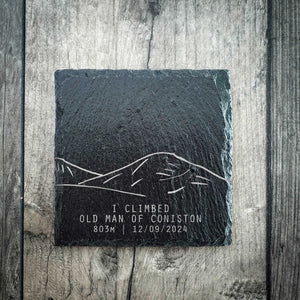 Personalised I Climbed Old Man Of Coniston Slate Summit Coaster