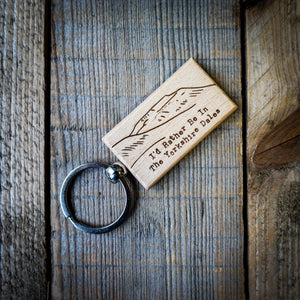 I'd Rather Be In The Yorkshire Dales Laser Engraved Wooden Keyring