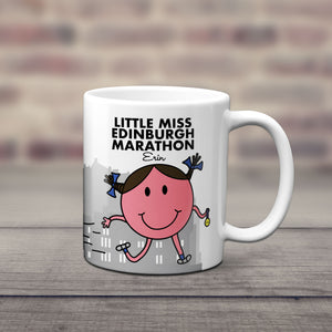 Little Miss Edinburgh Marathon Personalised Running Mug