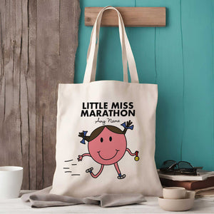 Super Cute Personalised Little Miss Marathon (Or Any Other Race) Tote Bag