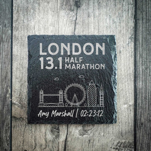 London 13.1 Landmarks Skyline Slate Half Marathon Coaster