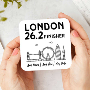 London 26.2 Finisher Personalised Skyline Coaster
