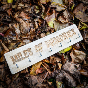 Mile Of Memories Laser Engraved Wooden Medal Rack - Urban Medal Rack