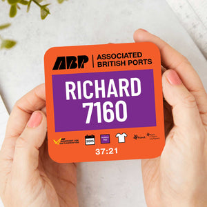 Official Newport Marathon Festival 2025 Personalised Race Bib Coasters