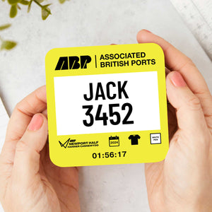 Official Newport Marathon Festival 2024 Personalised Race Bib Coasters