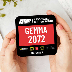 Official Newport Marathon Festival 2025 Personalised Race Bib Coasters