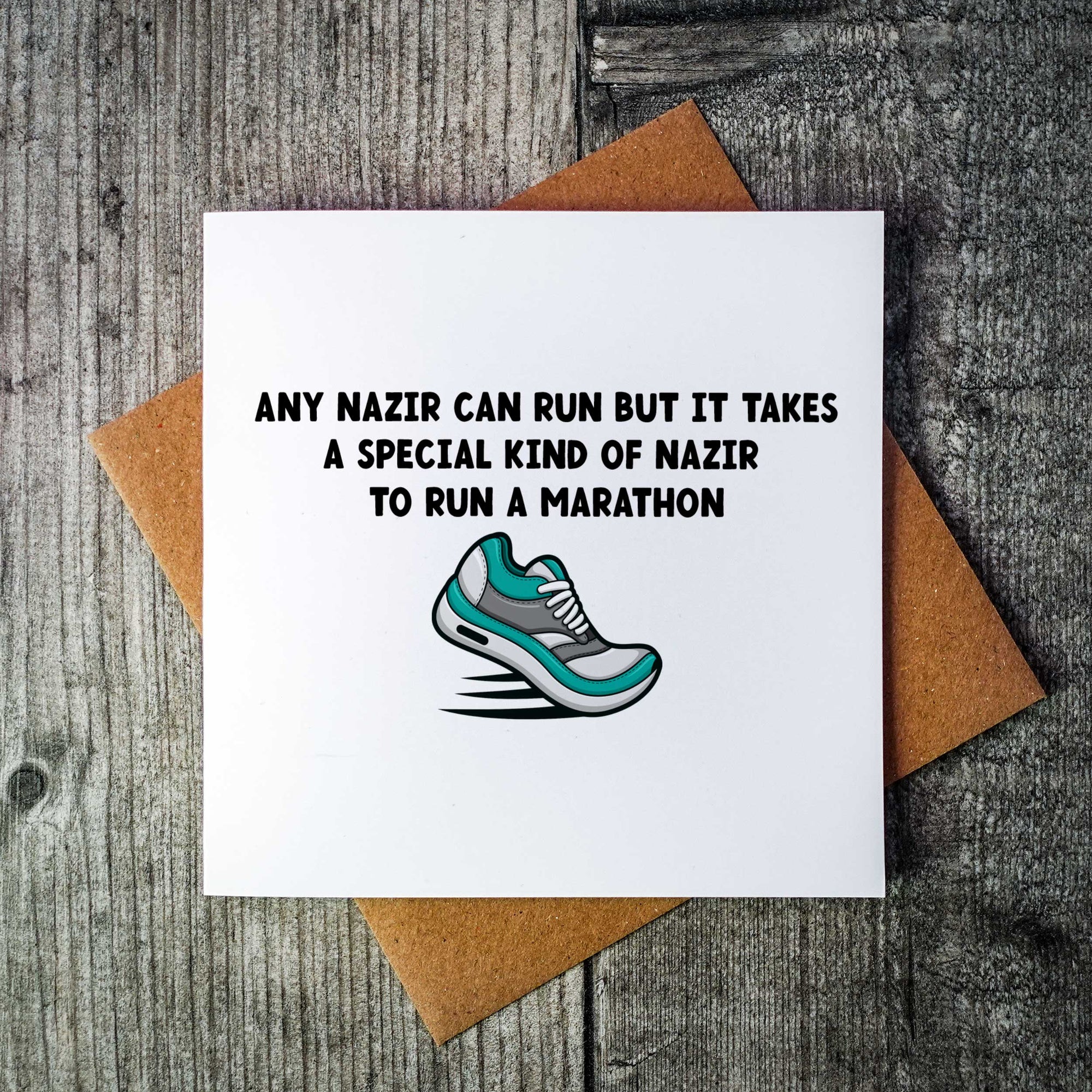 Personalised Anyone Can Run Marathon Card