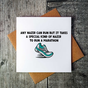 Personalised Anyone Can Run Marathon Card