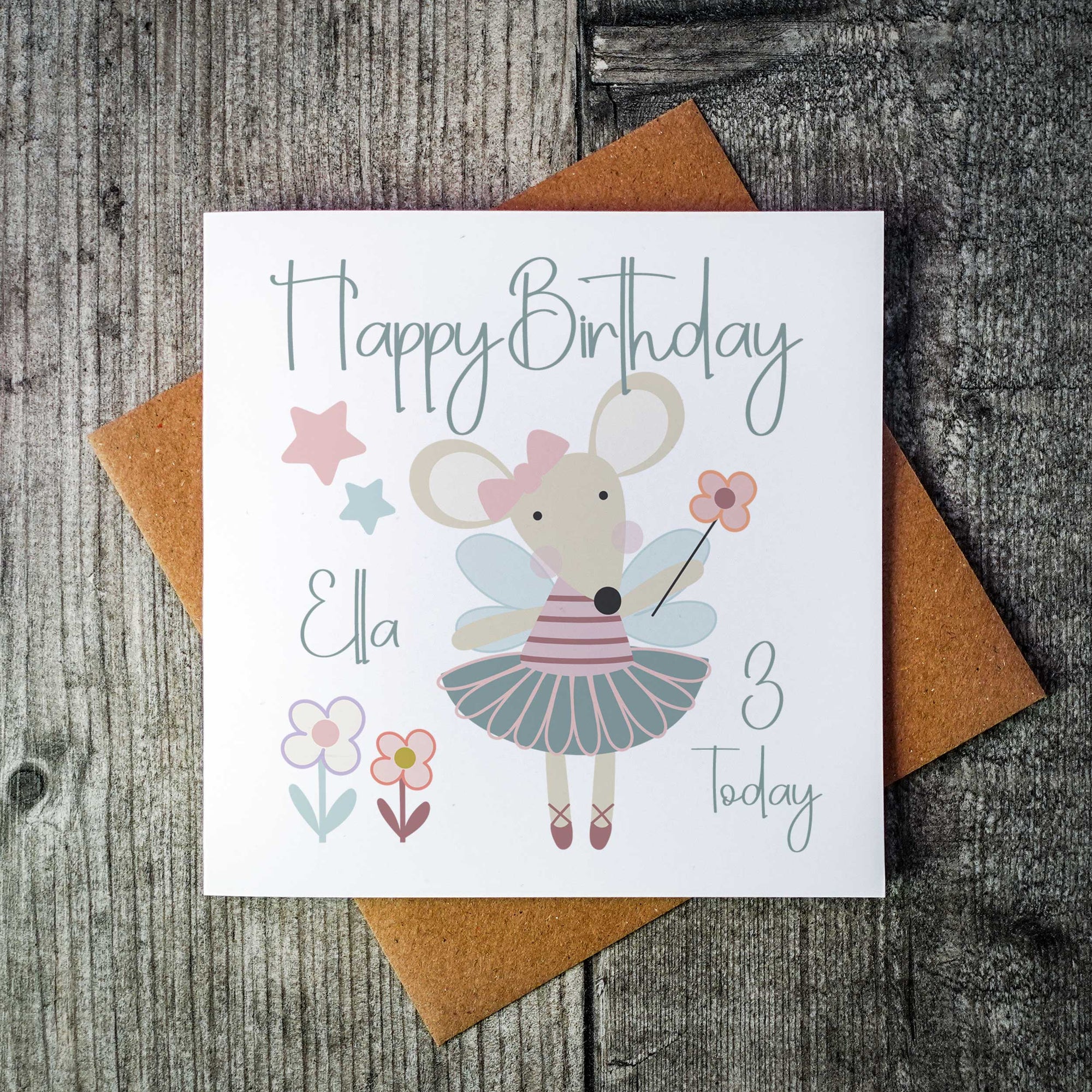 Personalised Ballerina Birthday Card