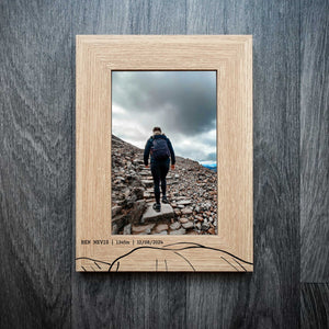 Personalised Ben Nevis Summit Laser Engraved Frame