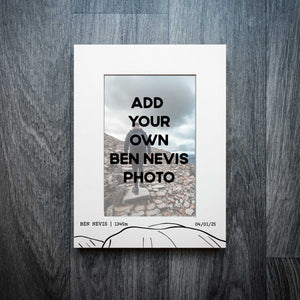 Personalised Ben Nevis Summit Laser Engraved Frame