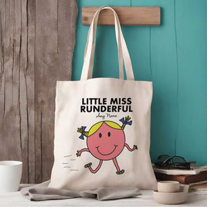 Personalised Little Miss Runderful Tote Bag – Custom Name and Hair Colour for Runners