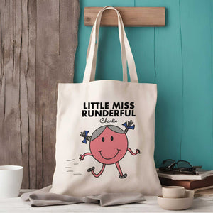 Personalised Little Miss Runderful Tote Bag – Custom Name and Hair Colour for Runners