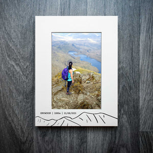 Personalised Snowdon/Yr Wyddfa Summit Laser Engraved Frame