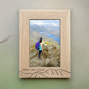 Personalised Snowdon/Yr Wyddfa Summit Laser Engraved Frame