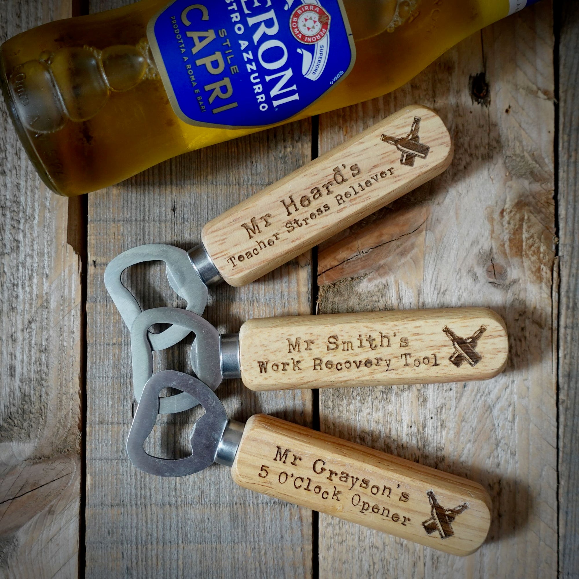 Personalised Laser Engraved Teacher Bottle Opener