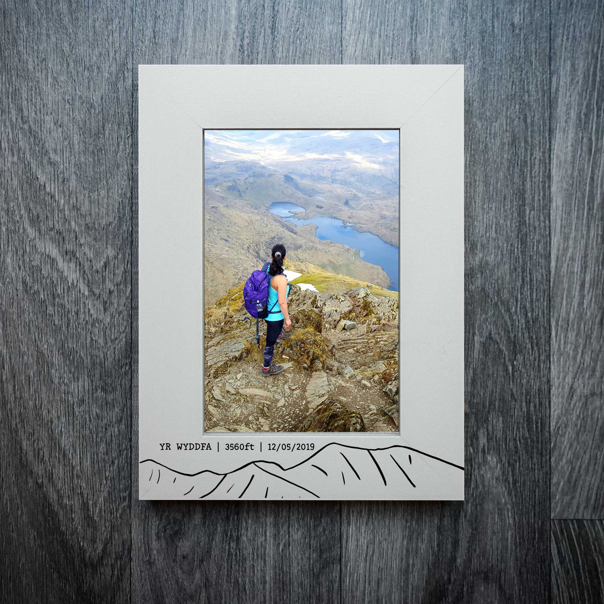 Personalised Snowdon/Yr Wyddfa Summit Laser Engraved Frame