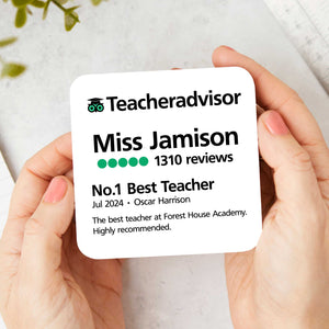 Personalised Teacher Advisor Coaster | Funny Teacher Gift