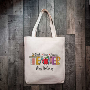 Teach Love Inspire Compass Teacher Tote Bag