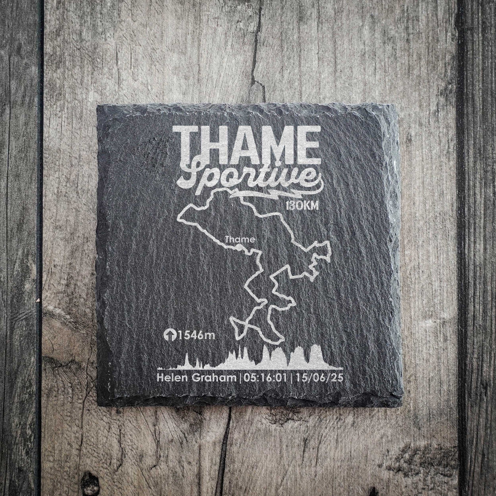 Thame Official  Sportive Personalised Slate Coaster