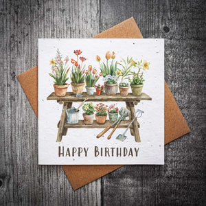 The Potting Bench Plantable Gardening Birthday Card