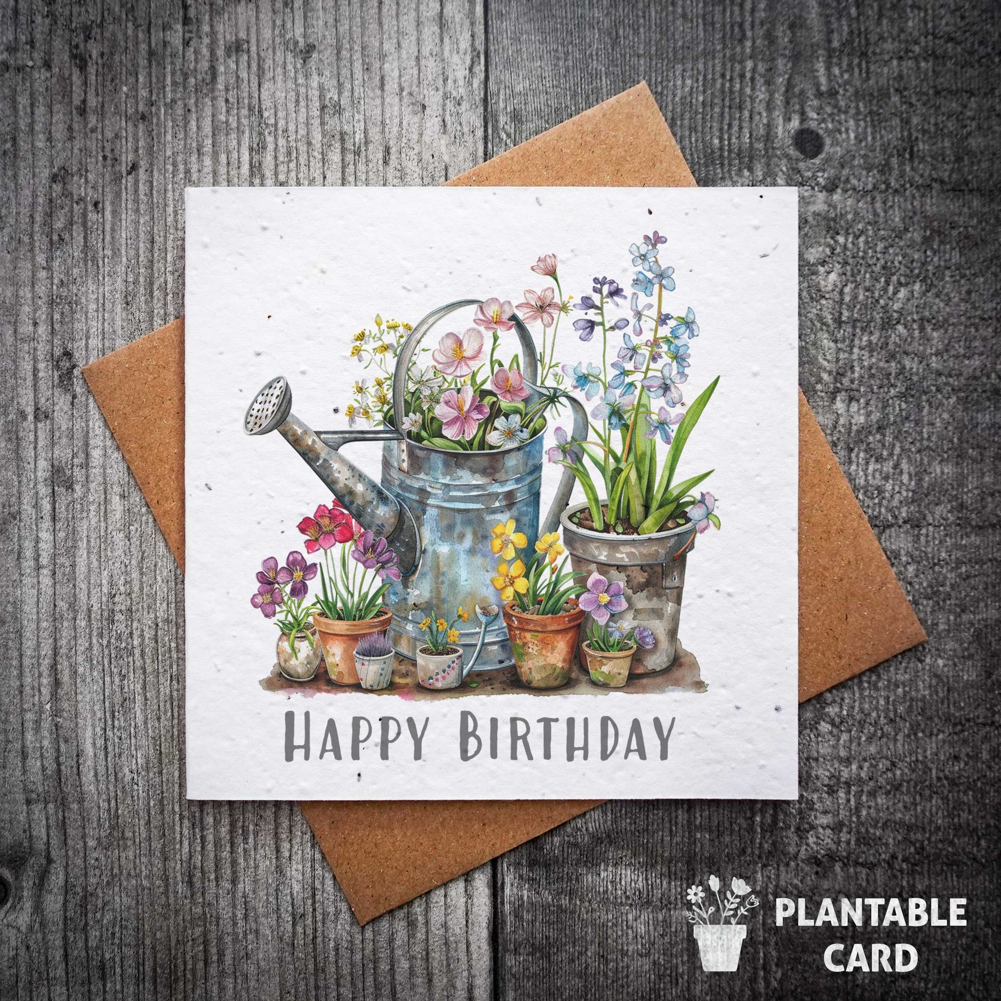 The Watering Can Plantable Gardening Birthday Card