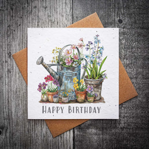 The Watering Can Plantable Gardening Birthday Card