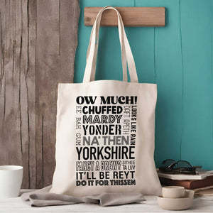 Yorkshire Dialect Tote Bag – Simple Yorkshire Tote Bag