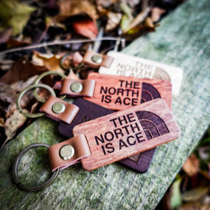 Northernly The North Is Ace Key Ring | Laser Engraved