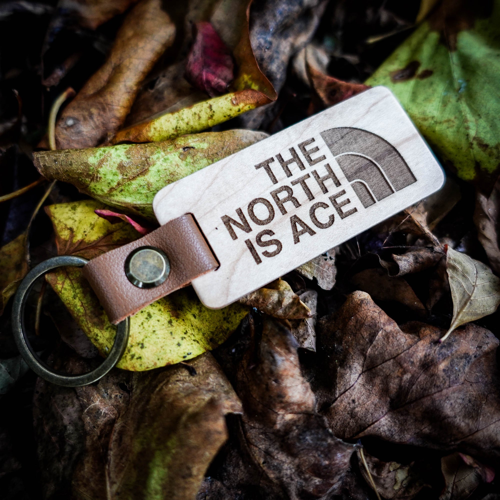 Northernly The North Is Ace Key Ring | Laser Engraved