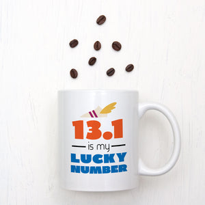 13.1 Is My Lucky Number Half Marathon Runners Mug